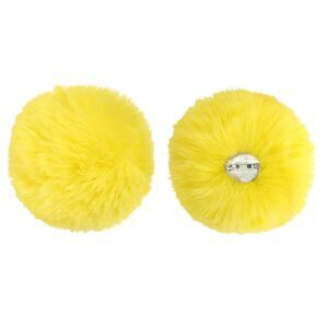 3443 2 Pcs Easter Bunny Tail Yellow Rabbit Tail Costume